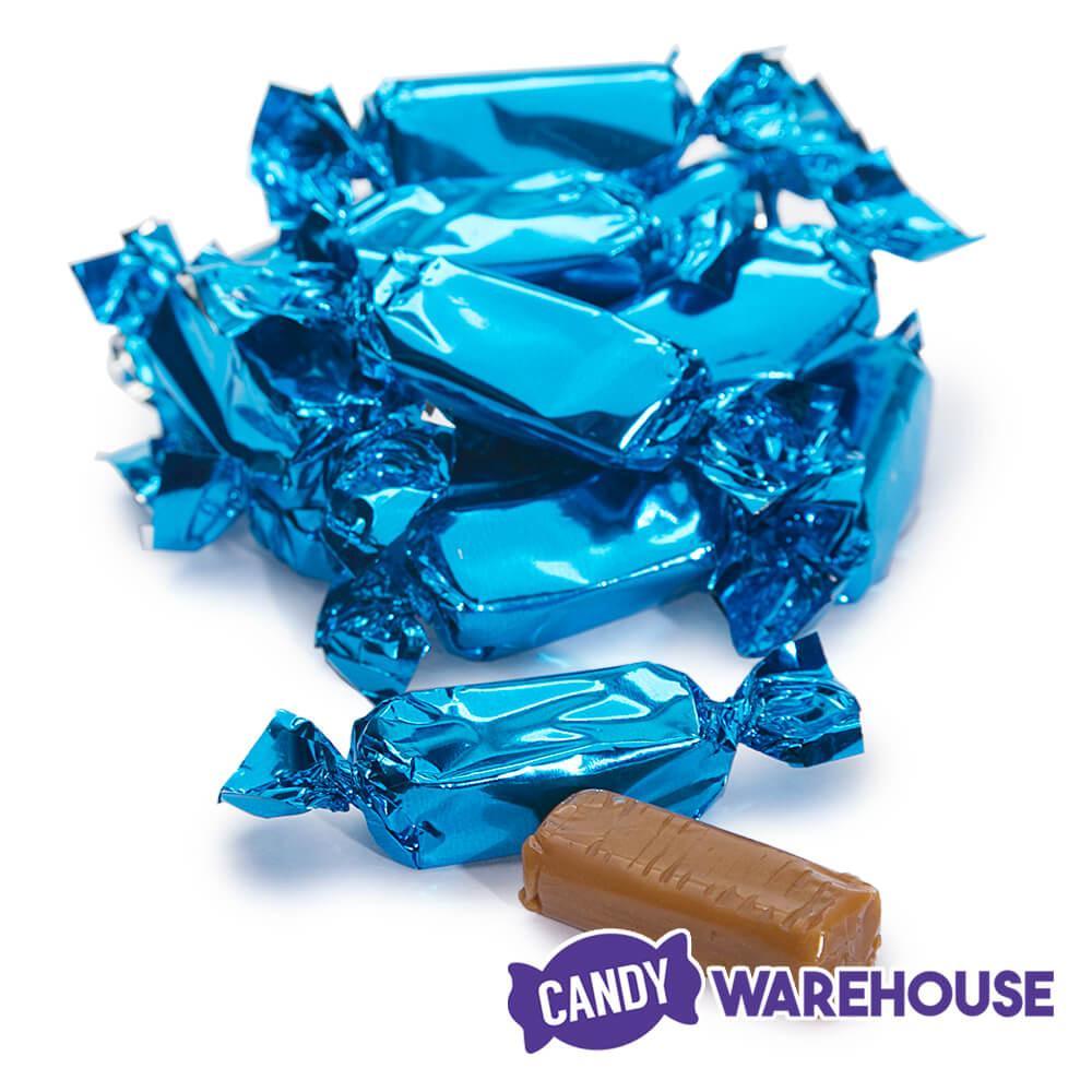 Foiled Caramel Candy - Blue: 180-Piece Bag - Candy Warehouse