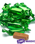 Foiled Caramel Candy - Green: 180-Piece Bag - Candy Warehouse