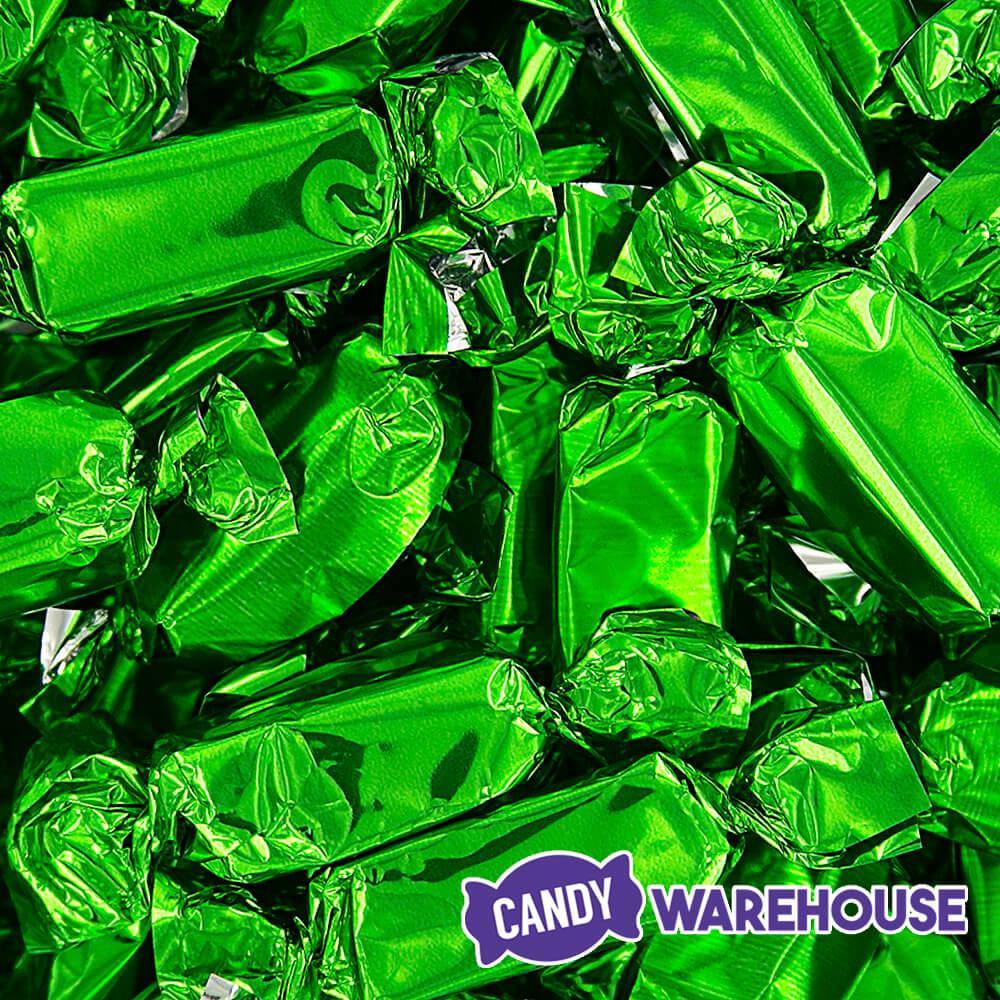 Foiled Caramel Candy - Green: 180-Piece Bag - Candy Warehouse