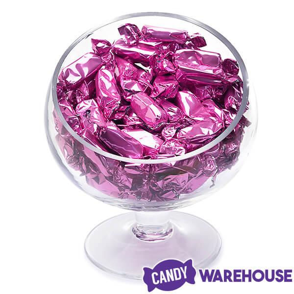 Foiled Caramel Candy - Hot Pink: 180-Piece Bag - Candy Warehouse