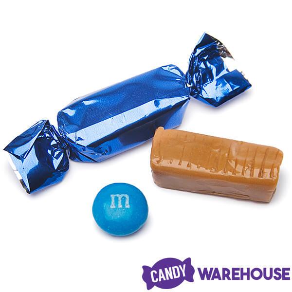 Foiled Caramel Candy - Navy Blue: 180-Piece Bag - Candy Warehouse