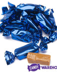 Foiled Caramel Candy - Navy Blue: 180-Piece Bag