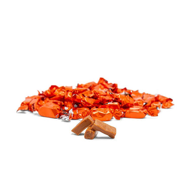 Foiled Caramel Candy - Orange: 180-Piece Bag - Candy Warehouse