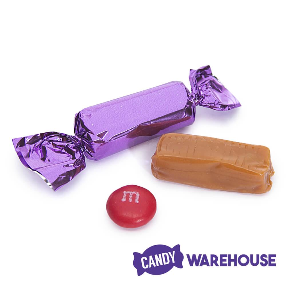 Foiled Caramel Candy - Purple: 180-Piece Bag