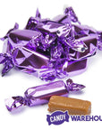 Foiled Caramel Candy - Purple: 180-Piece Bag - Candy Warehouse