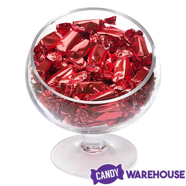 Foiled Caramel Candy - Red: 180-Piece Bag - Candy Warehouse