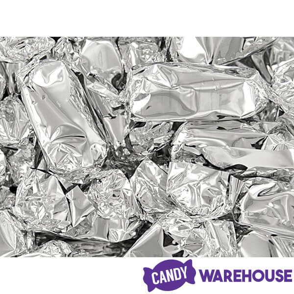 Foiled Caramel Candy - Silver: 180-Piece Bag - Candy Warehouse