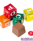 Foiled Chocolate and Hazelnut ABC Blocks Candy: 145-Piece Tub - Candy Warehouse