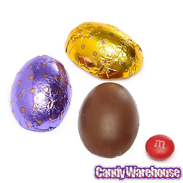 Foiled Chocolate and Marshmallow Creme Half Eggs: 4LB Bag - Candy Warehouse