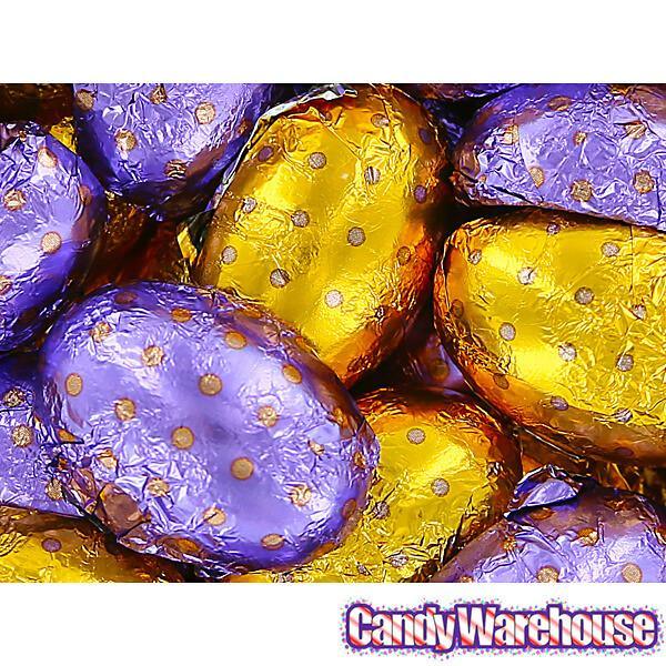 Foiled Chocolate and Marshmallow Creme Half Eggs: 4LB Bag - Candy Warehouse