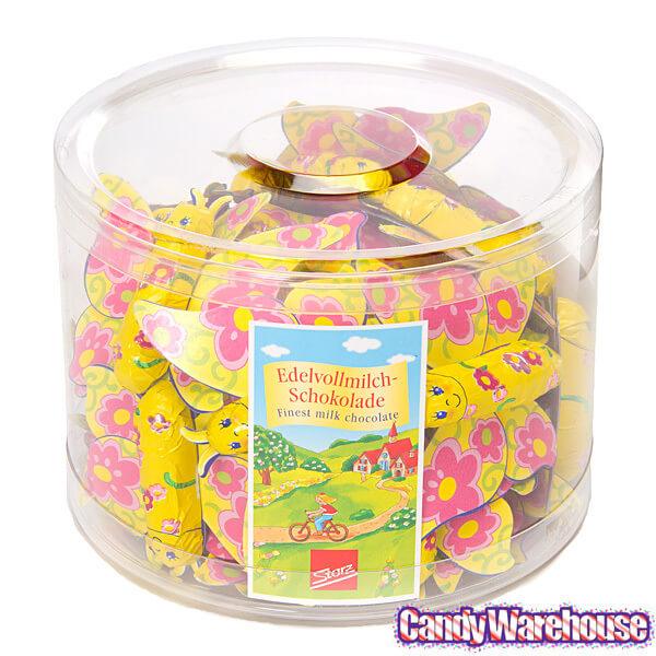 Foiled Chocolate Butterflies: 40-Piece Tub - Candy Warehouse