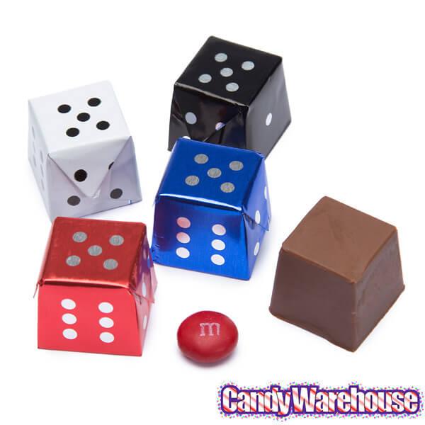 Foiled Chocolate Dice Candy: 145-Piece Tub - Candy Warehouse