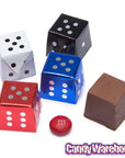 Foiled Chocolate Dice Candy: 145-Piece Tub