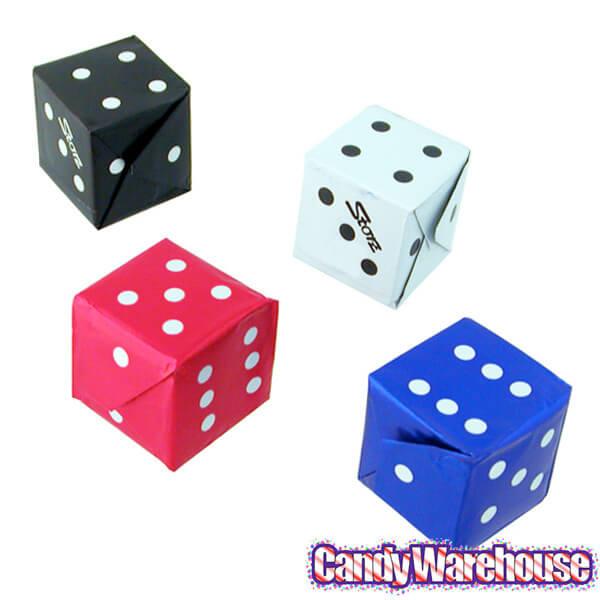 Foiled Chocolate Dice Candy: 145-Piece Tub - Candy Warehouse