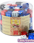 Foiled Chocolate Dice Candy: 145-Piece Tub