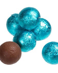 Foiled Milk Chocolate Balls - Caribbean Blue: 2LB Bag