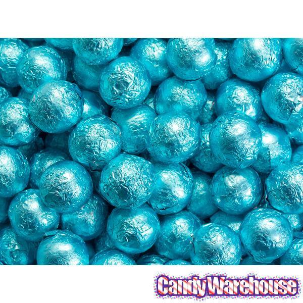 Foiled Milk Chocolate Balls - Caribbean Blue: 2LB Bag - Candy Warehouse