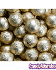 Foiled Milk Chocolate Balls - Gold: 2LB Bag - Candy Warehouse