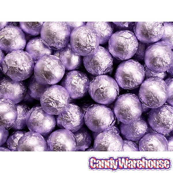 Foiled Milk Chocolate Balls - Lavender: 2LB Bag - Candy Warehouse