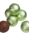 Foiled Milk Chocolate Balls - Leaf Green: 2LB Bag