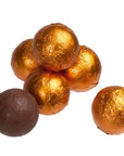 Foiled Milk Chocolate Balls - Orange: 2LB Bag