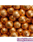 Foiled Milk Chocolate Balls - Orange: 2LB Bag