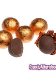 Foiled Milk Chocolate Balls - Orange: 2LB Bag