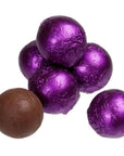 Foiled Milk Chocolate Balls - Purple: 2LB Bag - Candy Warehouse