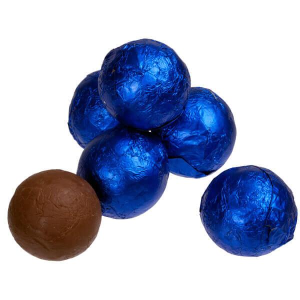 Foiled Milk Chocolate Balls - Royal Blue: 2LB Bag - Candy Warehouse