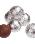 Foiled Milk Chocolate Balls - Silver: 2LB Bag - Candy Warehouse