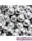 Foiled Milk Chocolate Balls - Silver: 2LB Bag - Candy Warehouse