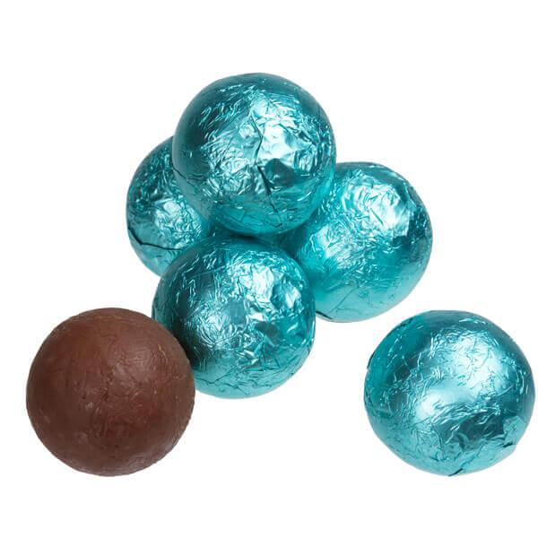 Foiled Milk Chocolate Balls - Tiffany Blue: 2LB Bag - Candy Warehouse