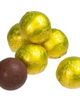 Foiled Milk Chocolate Balls - Yellow: 2LB Bag