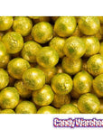 Foiled Milk Chocolate Balls - Yellow: 2LB Bag