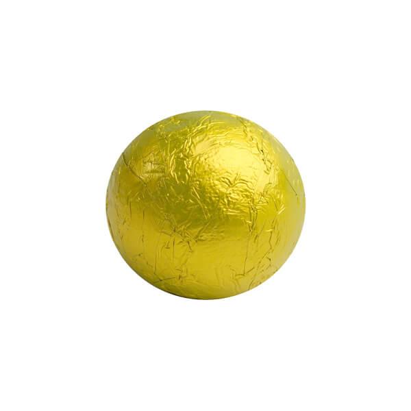 Foiled Milk Chocolate Balls - Yellow: 2LB Bag - Candy Warehouse