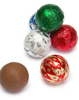 Foiled Milk Chocolate Christmas Ornaments: 2LB Bag