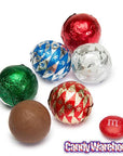 Foiled Milk Chocolate Christmas Ornaments: 2LB Bag