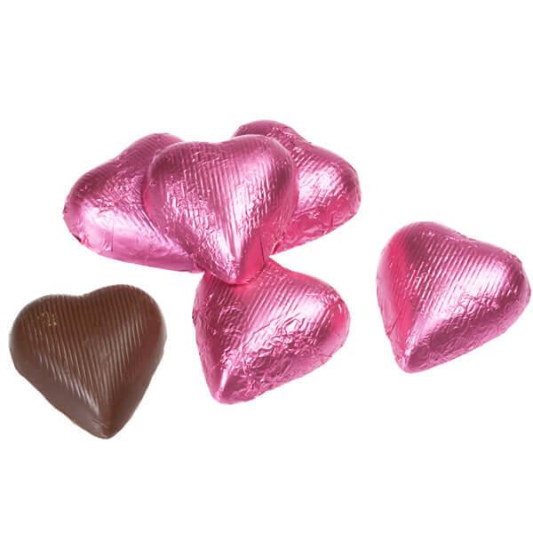 Foiled Milk Chocolate Hearts - Hot Pink: 2LB Bag – Candy Warehouse