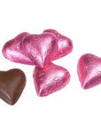 Foiled Milk Chocolate Hearts - Hot Pink: 2LB Bag - Candy Warehouse