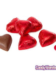 Foiled Milk Chocolate Hearts - Red: 2LB Bag