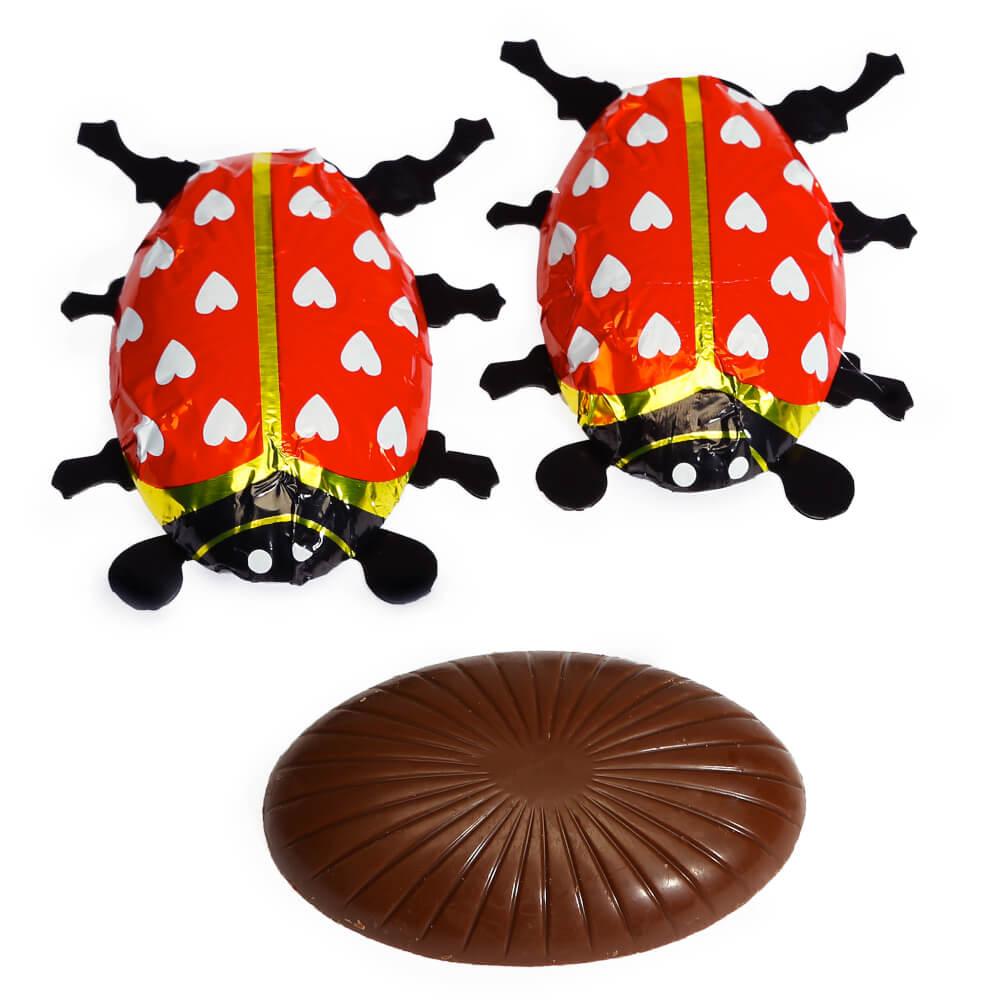 Foiled Milk Chocolate Lady Bugs: 36-Piece Display - Candy Warehouse