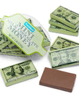 Foiled Milk Chocolate Money Mini Bars in Mesh Bags: 18-Piece Box - Candy Warehouse