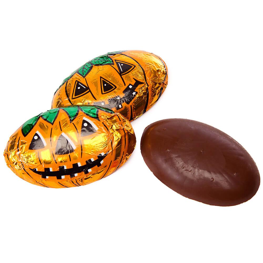 Foiled Milk Chocolate Pumpkin Heads: 36-Piece Display - Candy Warehouse