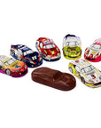 Foiled Milk Chocolate Race Cars: 36-Piece Display