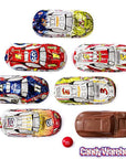 Foiled Milk Chocolate Race Cars: 36-Piece Display