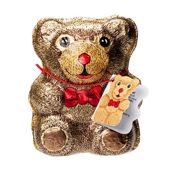 Foiled Milk Chocolate Teddy Bear - Candy Warehouse