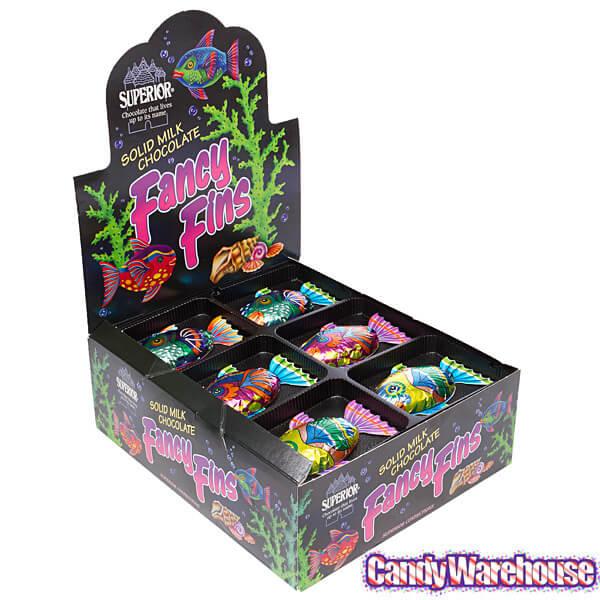 Foiled Milk Chocolate Tropical Fish: 36-Piece Display - Candy Warehouse