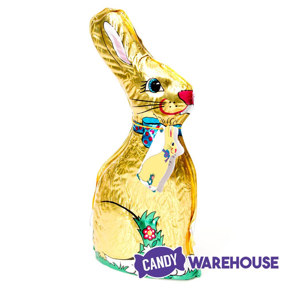 Foiled Solid Milk Chocolate 12-Ounce Easter Bunny - Candy Warehouse