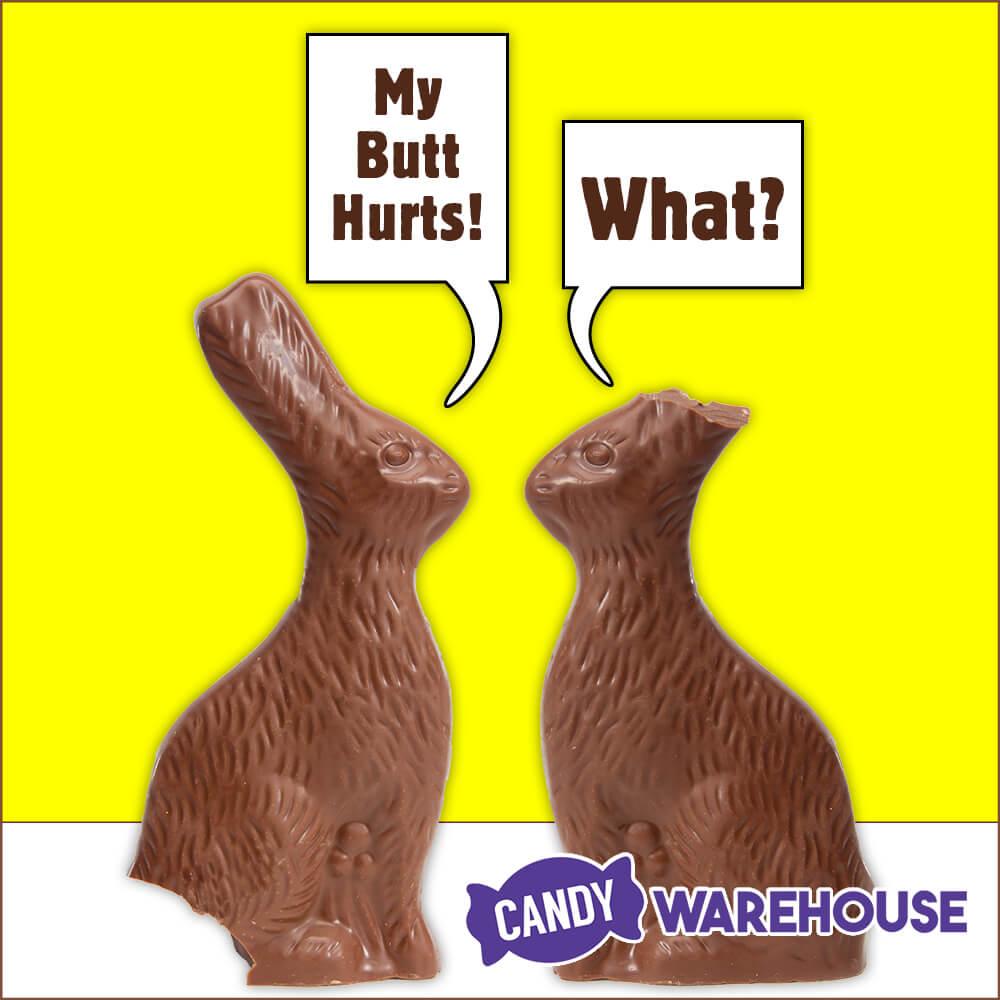 Foiled Solid Milk Chocolate 12-Ounce Easter Bunny - Candy Warehouse