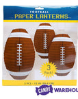 Football Paper Lanterns: Set of 3 - Candy Warehouse